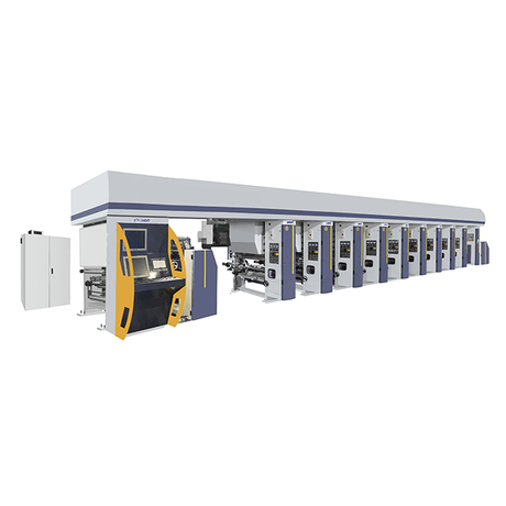 Máquina de impresión de huecograbado de 8 colores con sistema de 7 motores de alta velocidad GWASY-A en 180 mpm (tipo exterior de desenrollado y rebobinado)