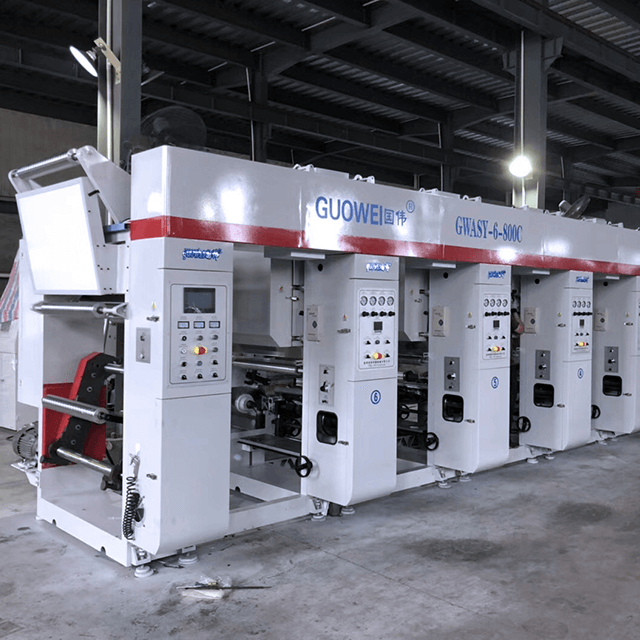 Máquina de impresión de huecograbado de 8 colores de alta velocidad con control PLC GWASY-C para película en 140 m/min